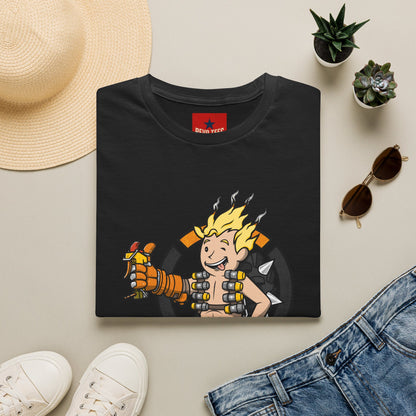 Junkrat-Inspired Gamer Tee — Cartoon Explosive Hero Graphic T-Shirt