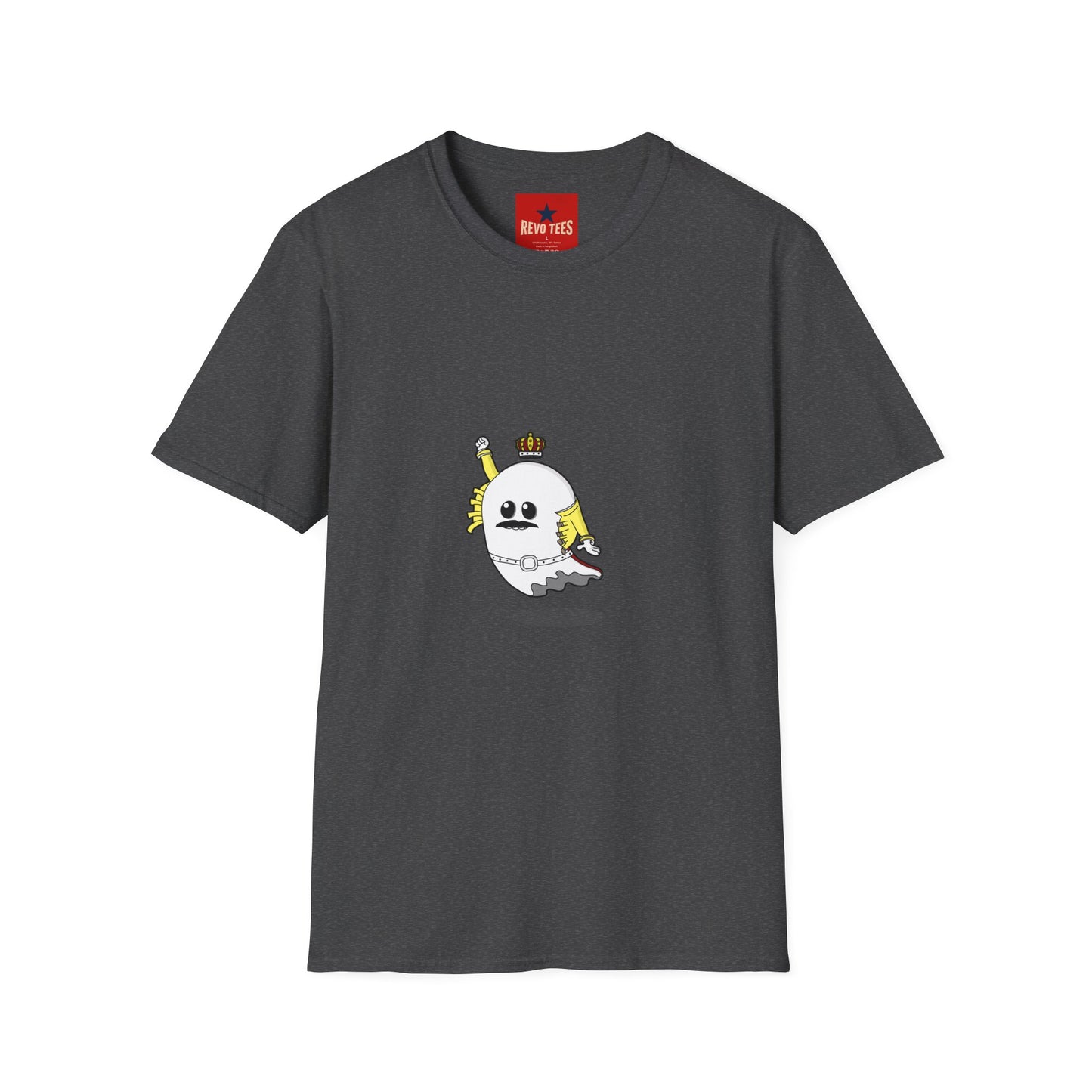 Ghost with Crown T‑Shirt — Cute Retro Cartoon Halloween Tee
