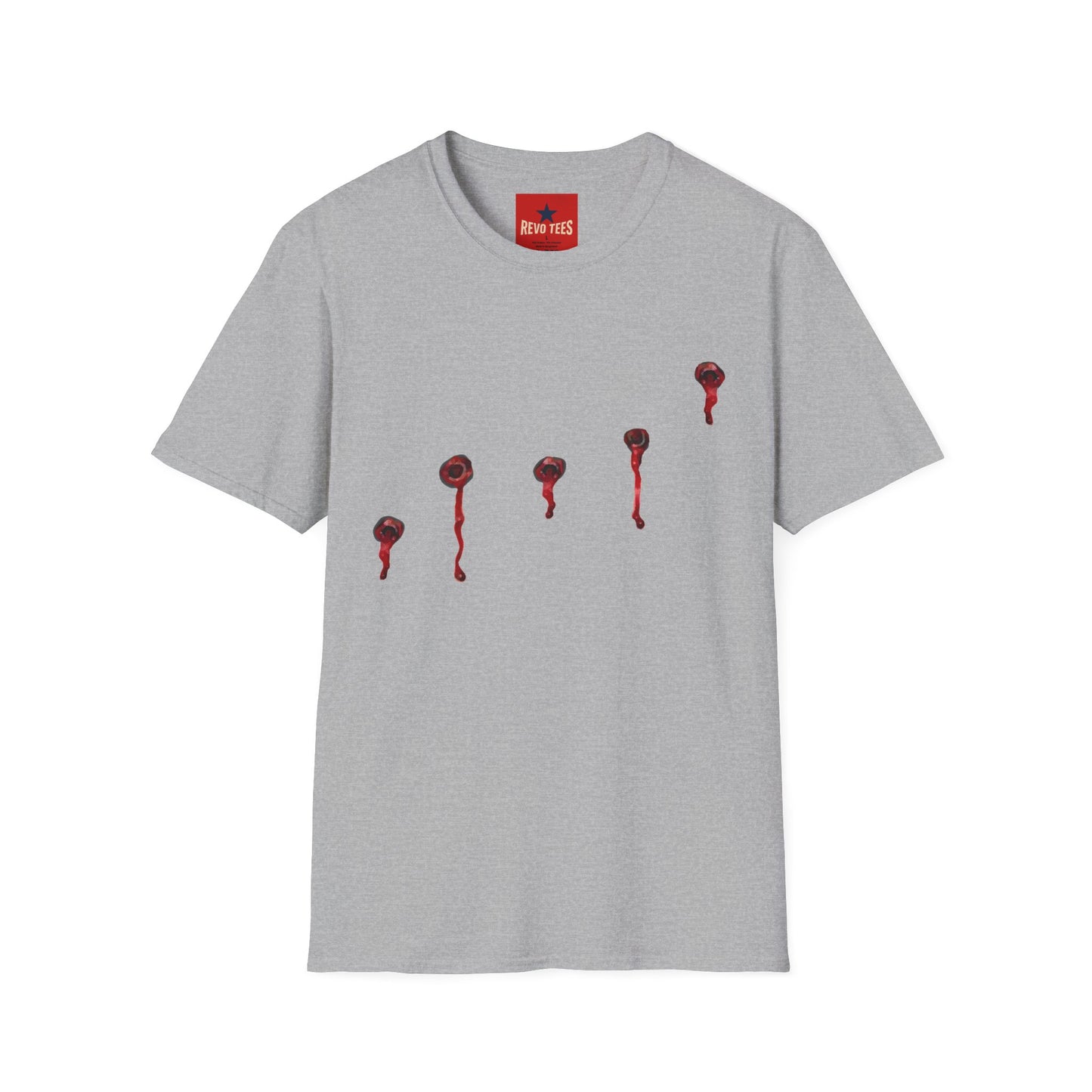 T-Shirt — Minimal Red Drip Eyeballs Graphic Tee