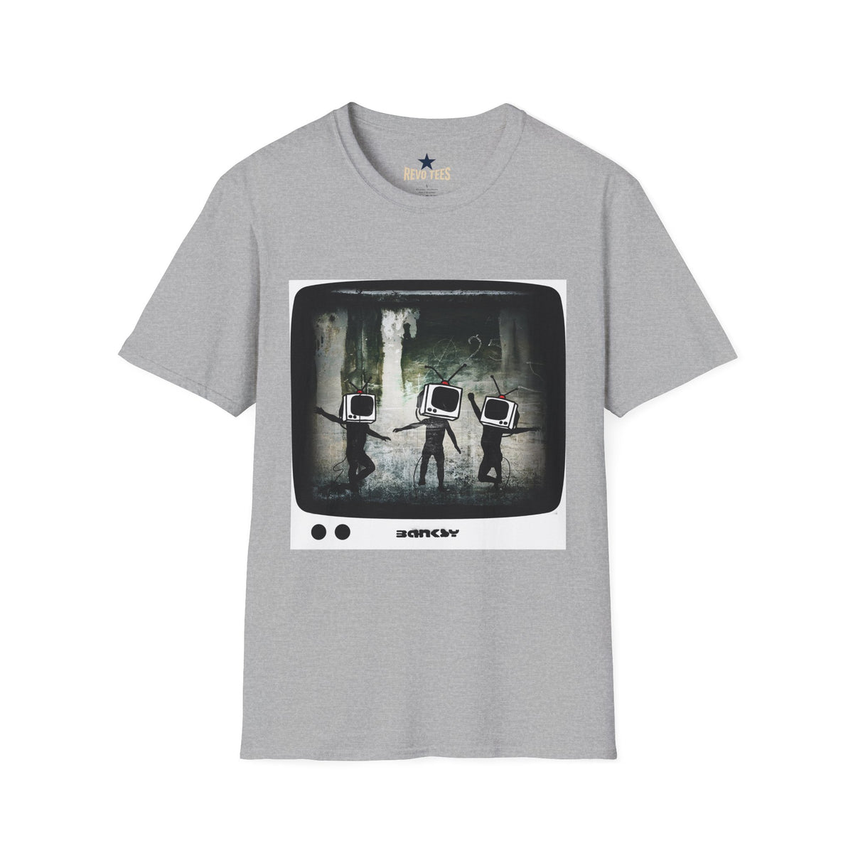 Revotees Banksy TV Head Graphic T-Shirt - alternate view 3