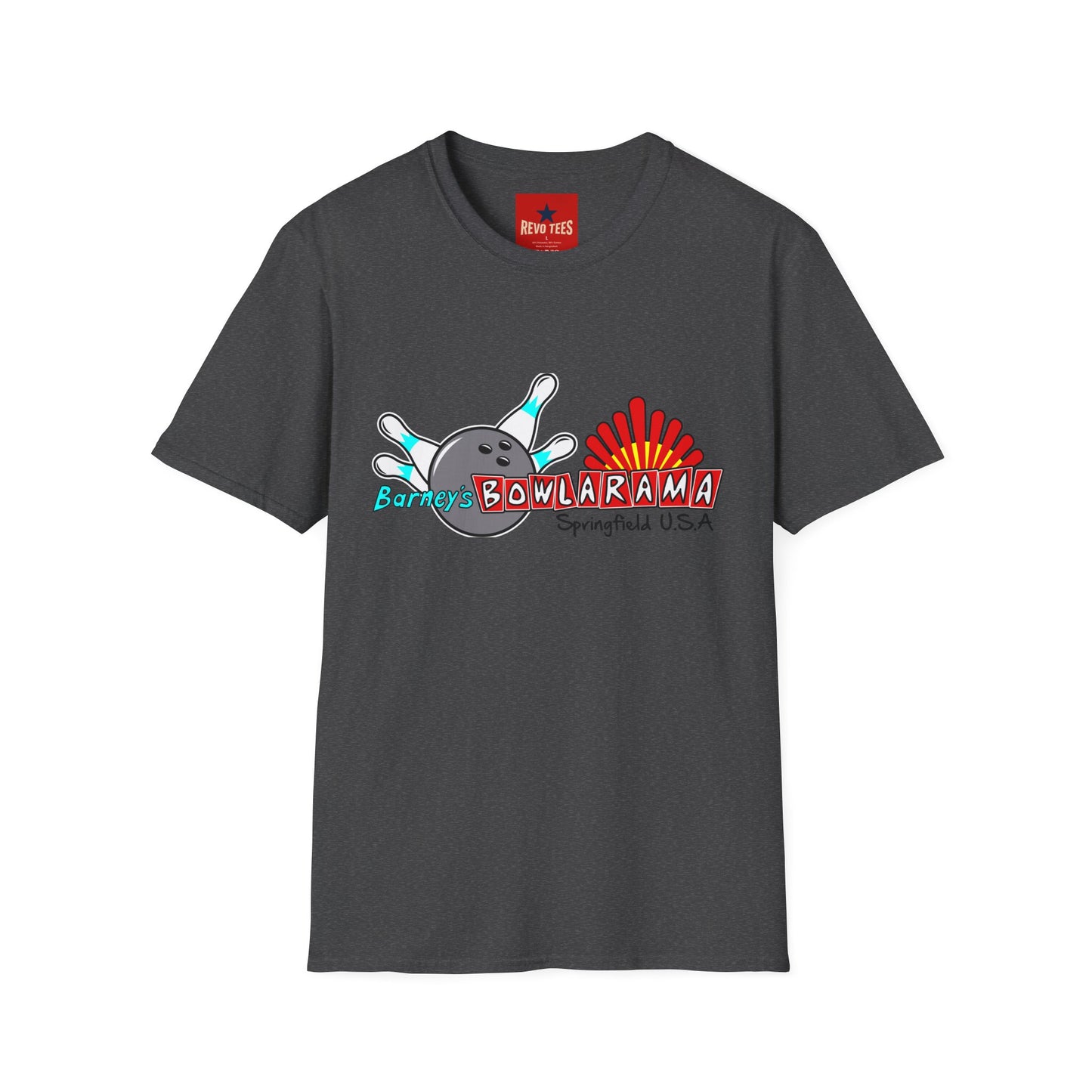 Bowlarama Vintage Bowling T-Shirt — "Barney's Bowlarama Springfield U.S.A." Retro Alley Tee