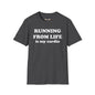 Revotees Running From Life Unisex Softstyle T-Shirt - alternate view 3