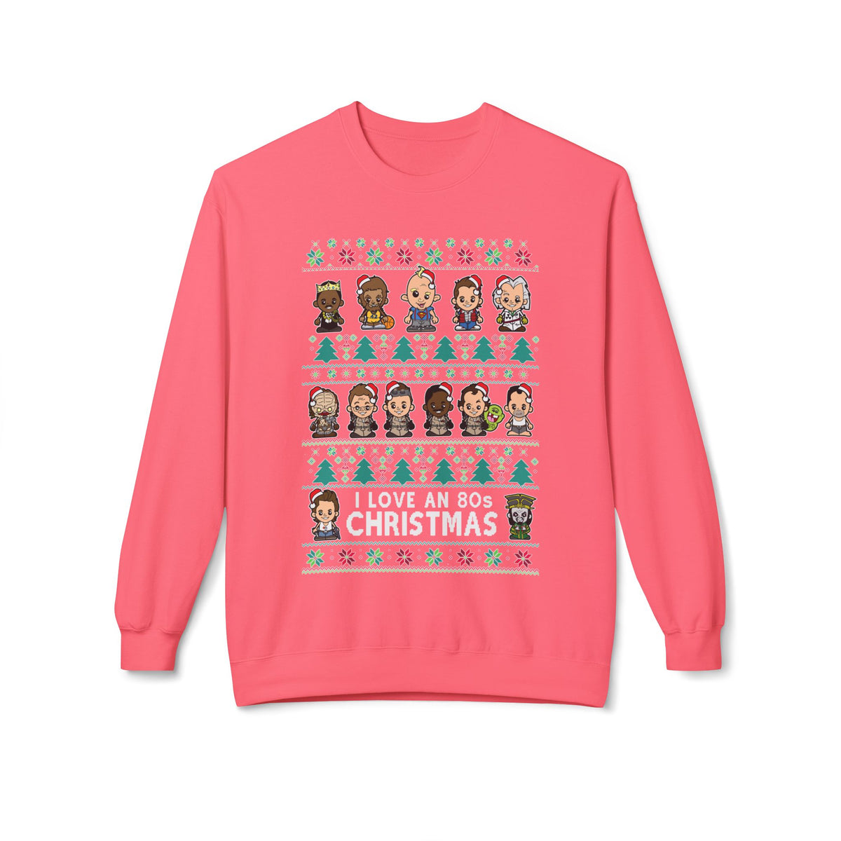 Holiday Character  — Cute Chibi Characters Ugly Crewneck Sweater Design