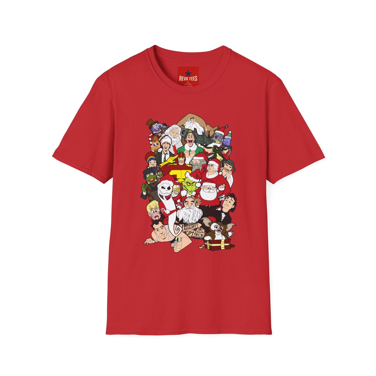 Holiday Movie Characters T-Shirt — Christmas Classic Characters Collage