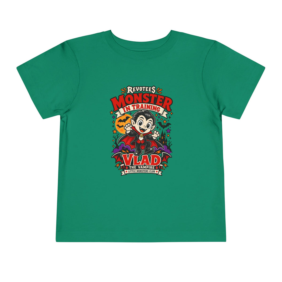 REVOTEES Toddler Monster In Training Tee — 'Vlad the Vampire' Halloween Kids Shirt
