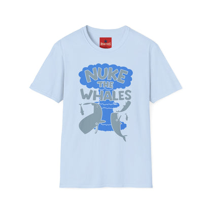 T-Shirt — 'Nuke the Whales' Satirical Graphic Tee (Funny Retro Ocean Design)