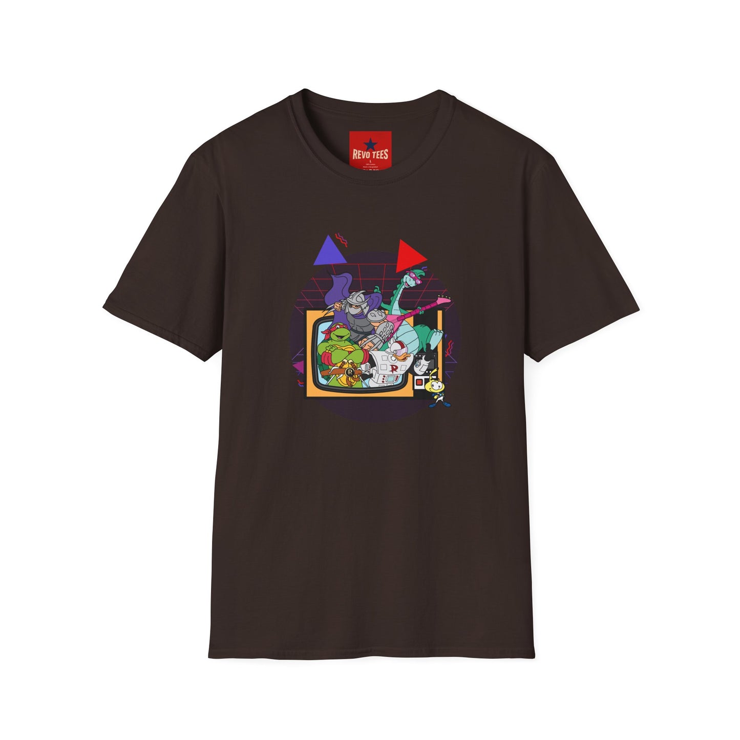 Retro Arcade Turtle Band T-Shirt — 'Rock On' Cartoon Gaming Tee