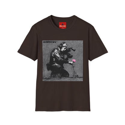 Banksy Flower Thrower T-Shirt — Urban Street Art Graphic Tee
