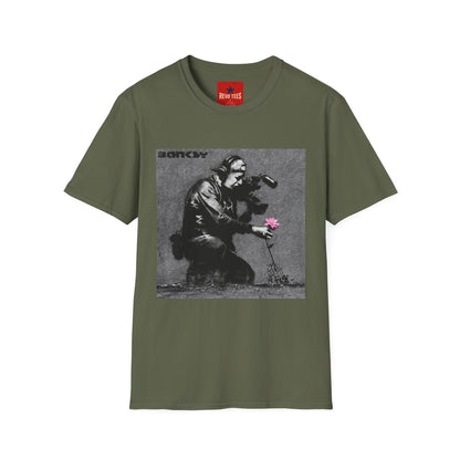 Banksy Flower Thrower T-Shirt — Urban Street Art Graphic Tee
