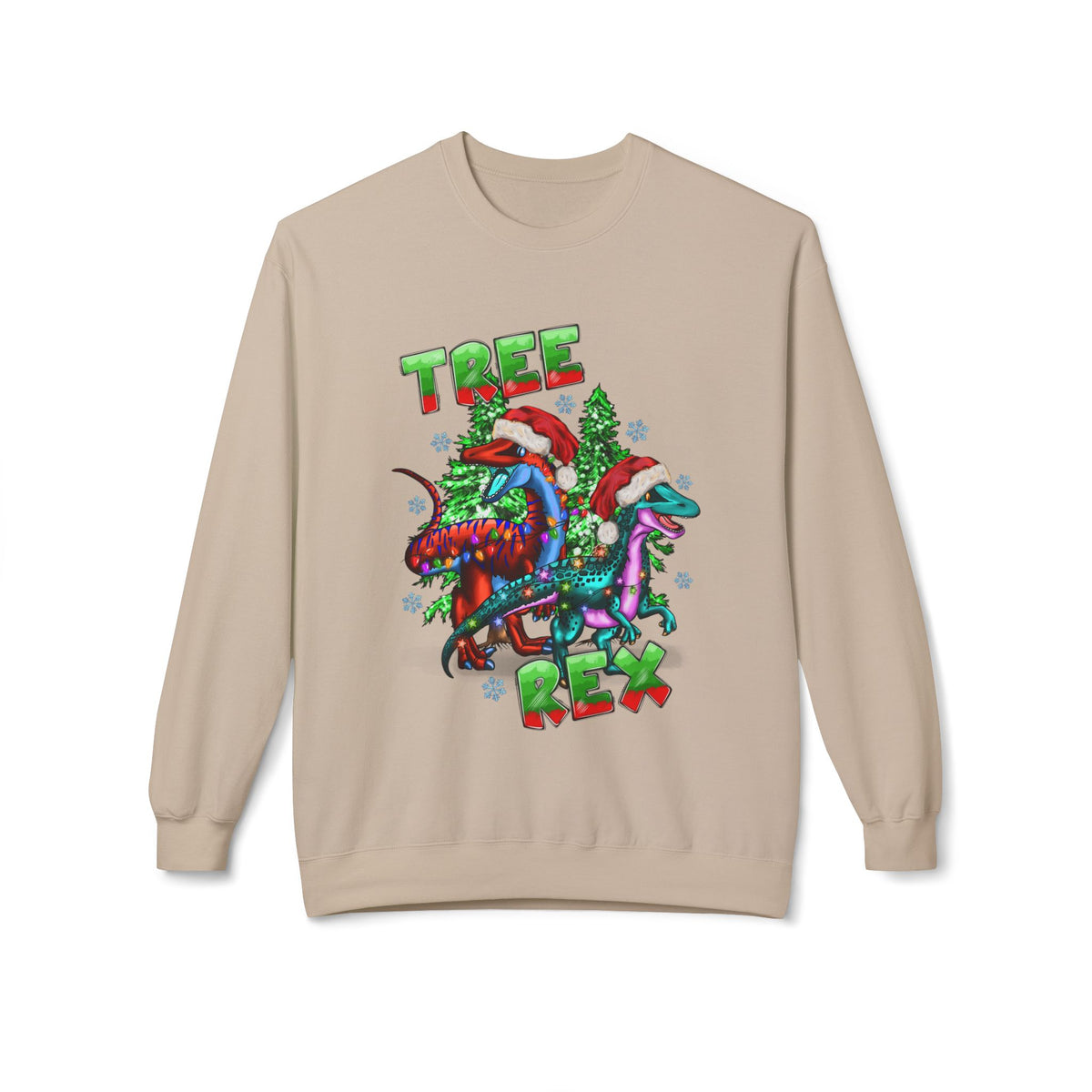 Tree Rex Christmas — Festive Dinosaur Holiday CrewneckSweatshirt