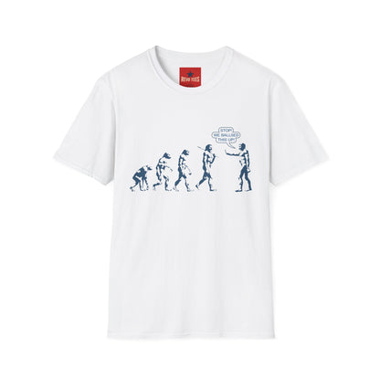 Evolution T-Shirt — Funny ‘Stop! We Ballsed This Up’ Evolution Graphic Tee