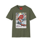 Graphic T-Shirt — Retro Japanese Floral Collage with Kanji Text