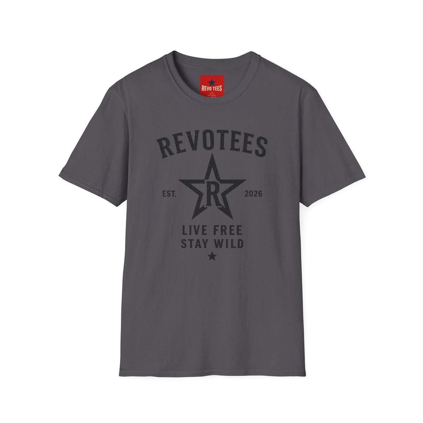REVOTEES Graphic T-Shirt — "Revotees" Star Logo Tee (Est. 2026)