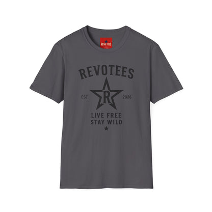 REVOTEES Graphic T-Shirt — "Revotees" Star Logo Tee (Est. 2026)
