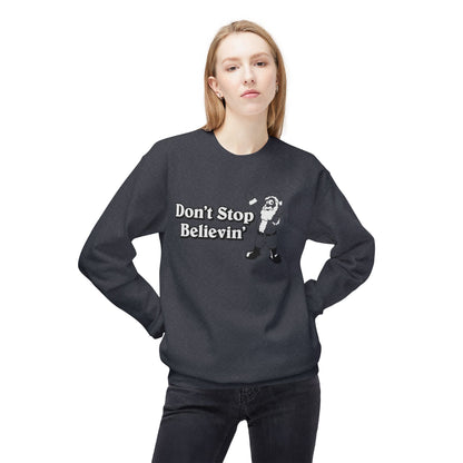 Christmas - 'Don't Stop Believin'' Santa Crewneck Sweatshirt