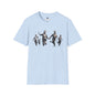 Revotees Banksy Vintage Running Figures Graphic T-Shirt - alternate view 4