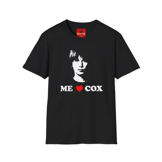 T-Shirt — 'ME LOVE COX' Retro Portrait Tee (Vintage Rock Fan Shirt)