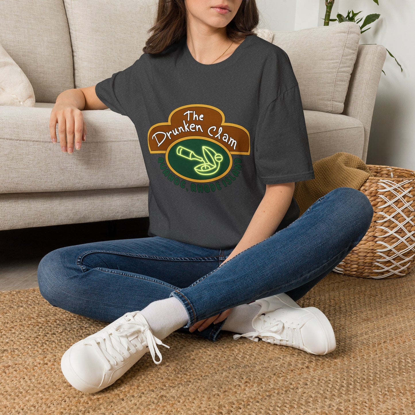 T-Shirt — The Drunken Clam Providence RI Vintage Neon Bar Logo