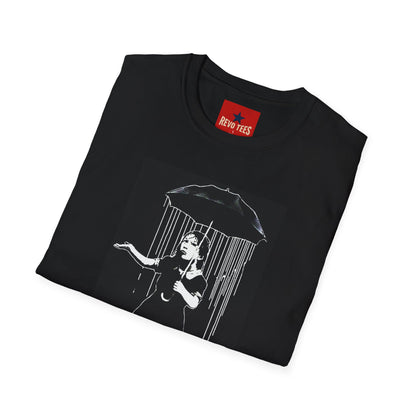 Banksy T-Shirt — Girl with Umbrella Chalk Art Tee