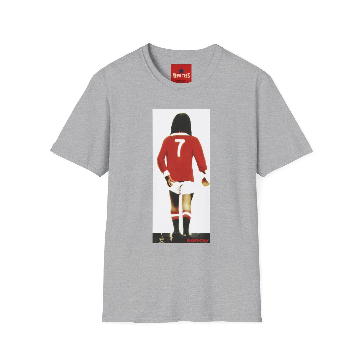 Banksy George Best Soccer Player No.7 Graphic T-Shirt — Retro Football Jersey Illustration