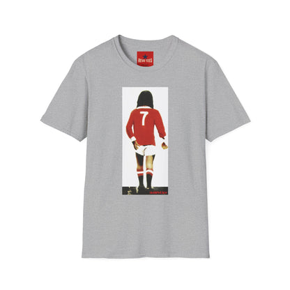 Banksy George Best Soccer Player No.7 Graphic T-Shirt — Retro Football Jersey Illustration