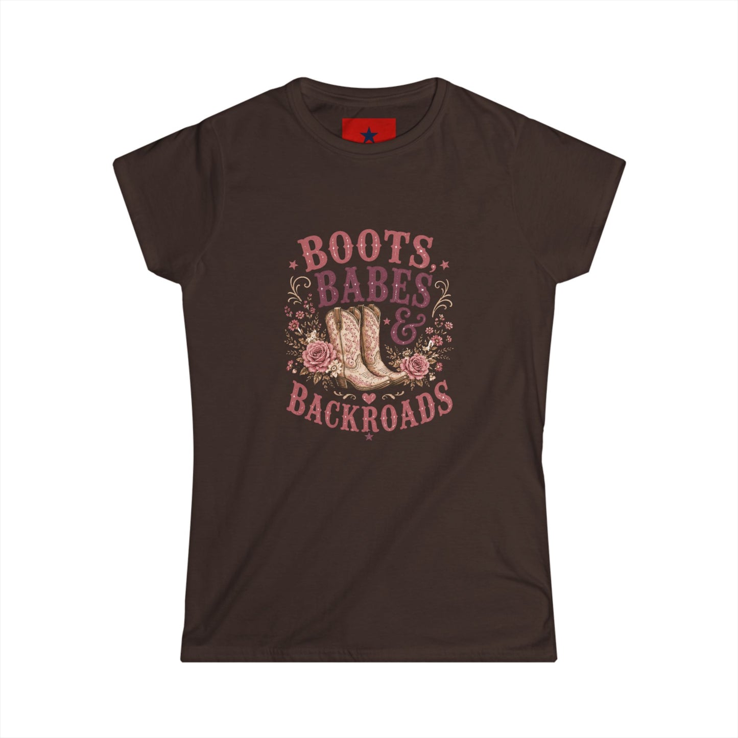 Boots, Babes & Backroads Women's Tee — Floral Cowboy Western Graphic Shirt