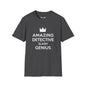 Revotees Amazing Detective Slash Genius Funny Crown Graphic for Sleuths Gift Giving T-Shirt - alternate view 5