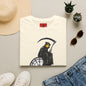 Banksy T‑Shirt — Grim Reaper Clock Graphic Tee (Smiley Mask)