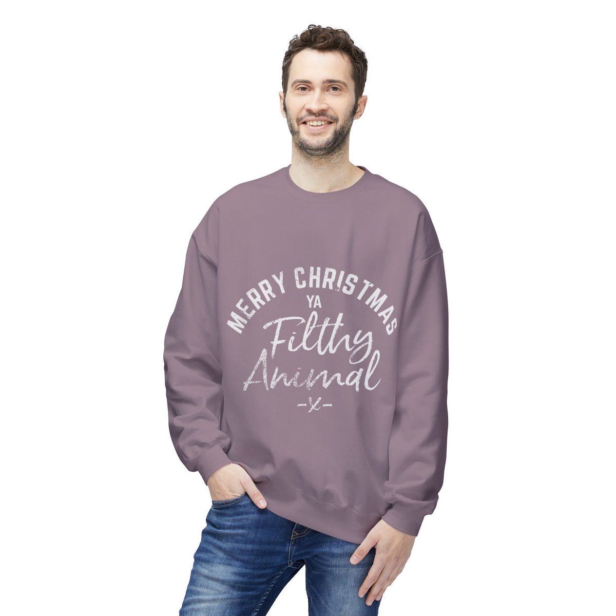 Merry Christmas Ya Filthy Animal Crewneck Sweatshirt