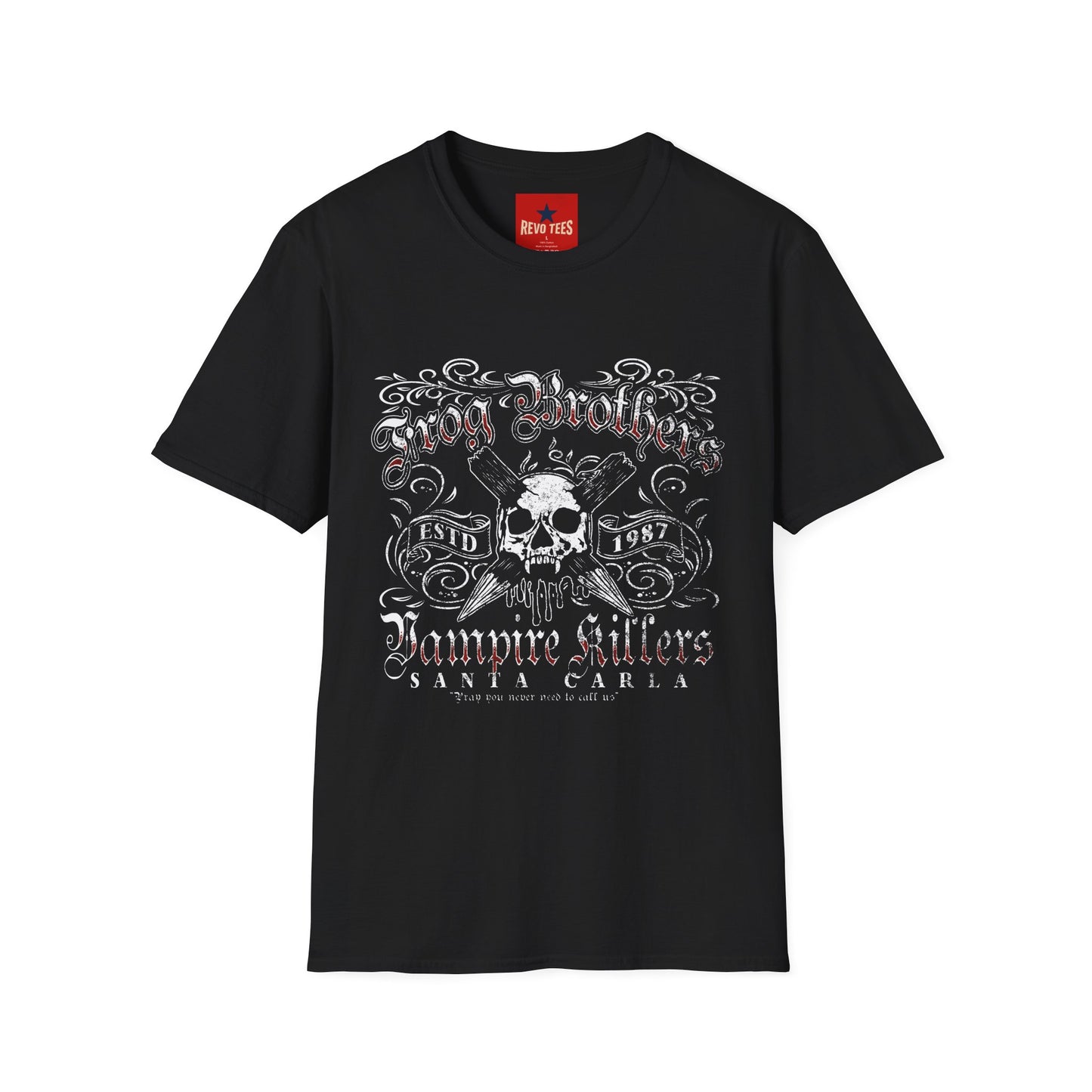 Lost Boys Skull & Crossed Guns T‑Shirt — Proud Brothers Vintage Motorcycle Tee