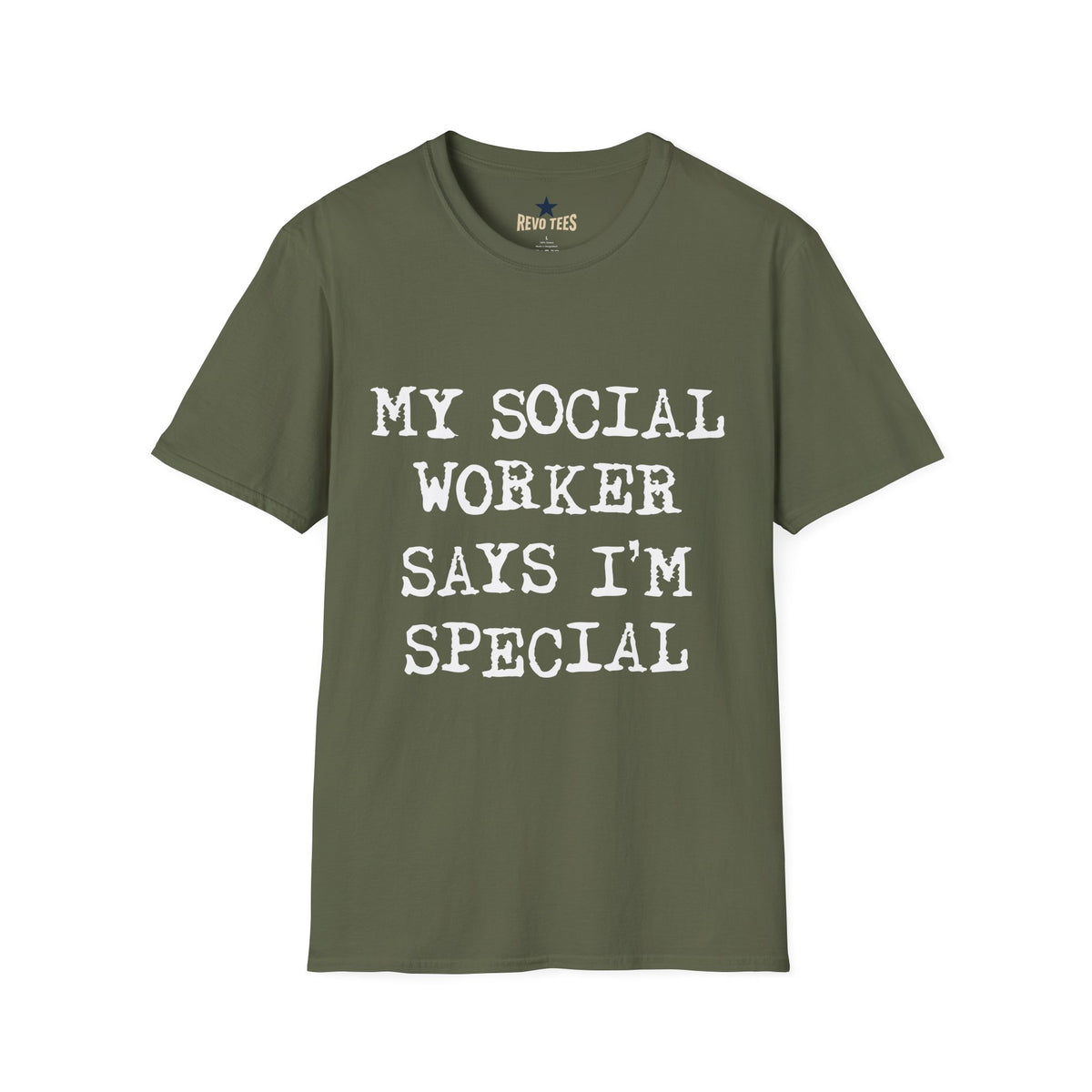 Revotees My Social Worker Says Im Special Unisex Softstyle T-Shirt - alternate view 5