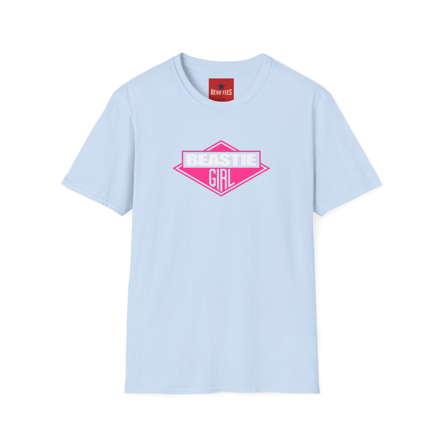 Beastie Girl T-Shirt — Retro Pink Logo Tee for Women