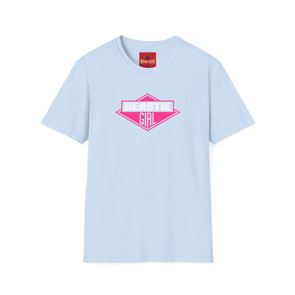 Beastie Girl T-Shirt — Retro Pink Logo Tee for Women