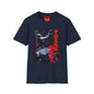 T-Shirt — Retro Japanese Kaiju Graphic Tee (Red Kanji ‘宇宙大怪獣’ / Gaira)