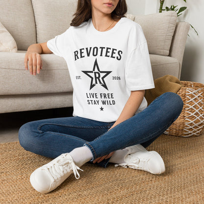 Revotees Graphic T-Shirt — "Revotees" Star Logo Tee (Est. 2026)