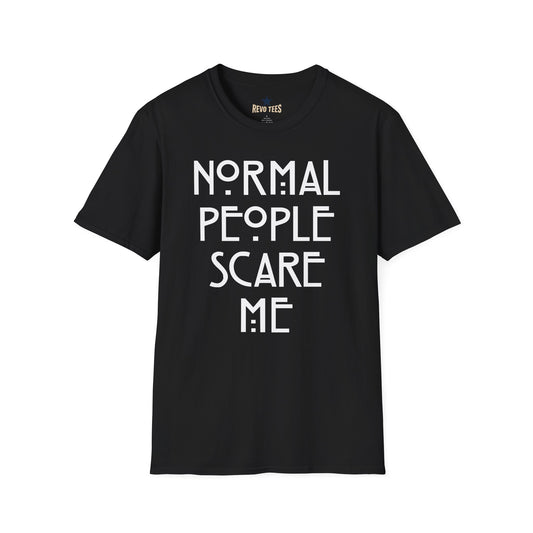 Revotees Normal People Scare Me Unisex Softstyle T-Shirt - alternate view 2