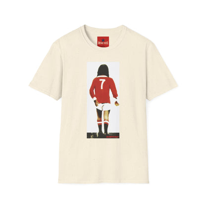 Banksy George Best Soccer Player No.7 Graphic T-Shirt — Retro Football Jersey Illustration