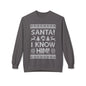 Elf Movie "Santa! I Know Him!" Holiday Ugly Sweater Design Crewneck Sweatshirt —