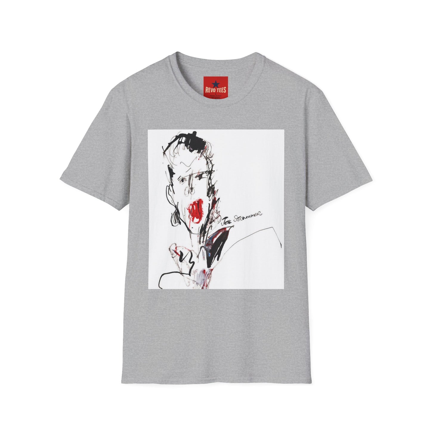 The Clash - Joe Strummer - By Ray Lowry - Unisex Softstyle T-Shirt
