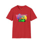 Retro 80s Cafe T-Shirt — Vintage Memphis-Style Neon Graphic Tee
