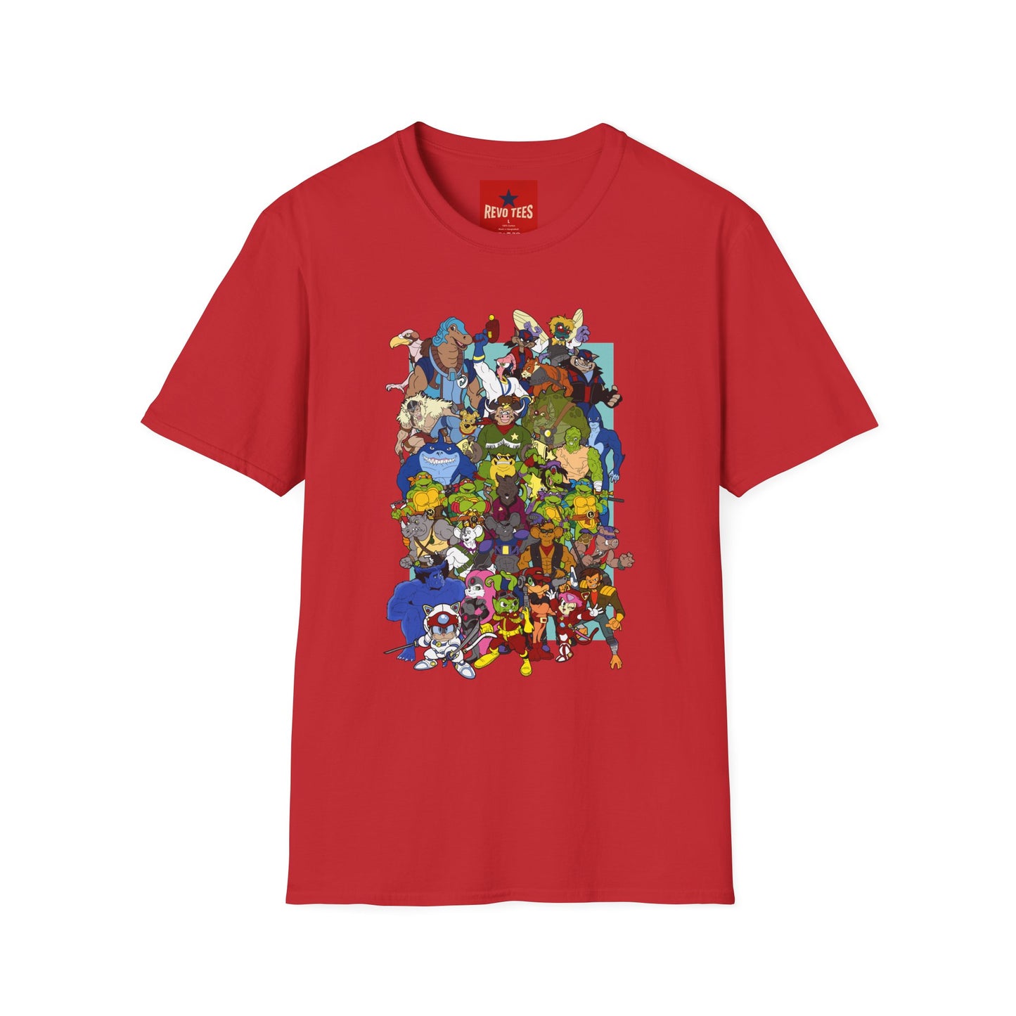 Retro Cartoon Character Collage T-Shirt