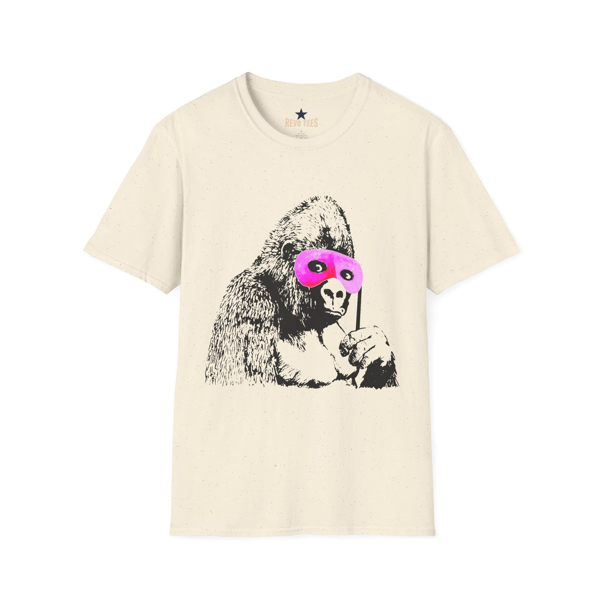 Revotees Banksy Gorilla with Pink Sleep Mask T-Shirt - alternate view 4
