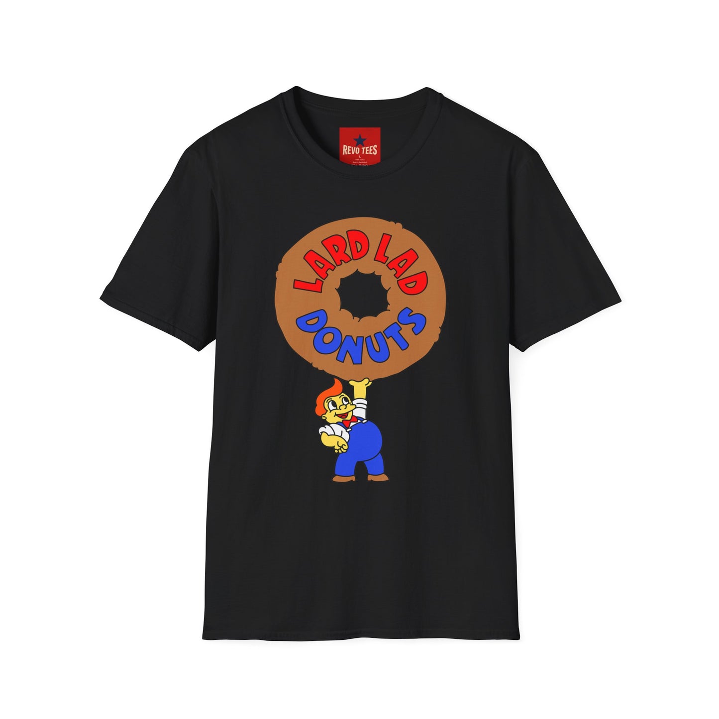 Donut Vintage Logo T‑Shirt — "Lard Lad Donuts" Cartoon Tee