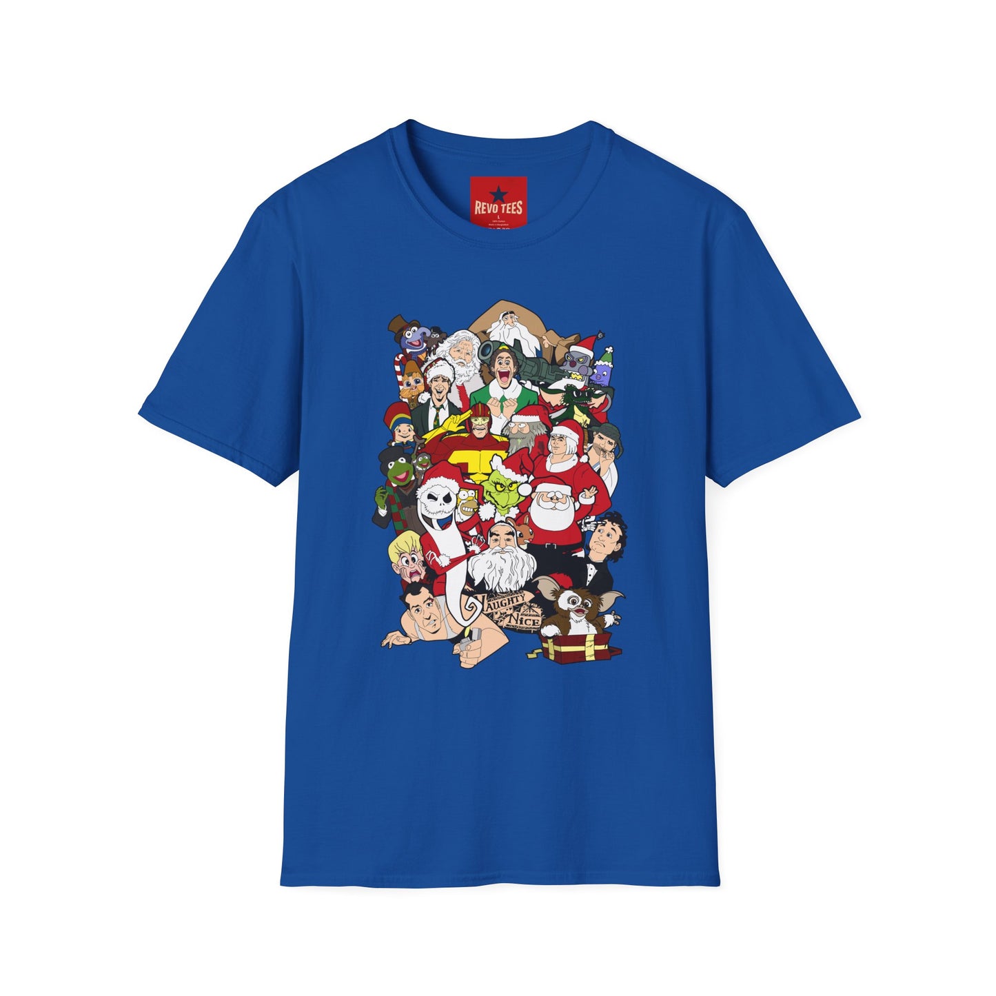 Holiday Movie Characters T-Shirt — Christmas Classic Characters Collage