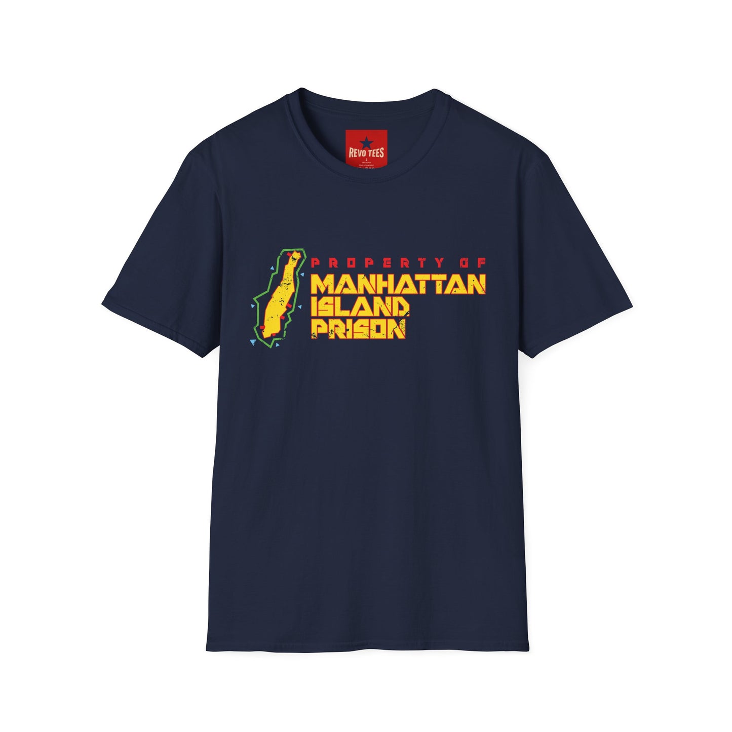 Manhattan Island Prison T-Shirt — Retro "Property of" Graphic Tee