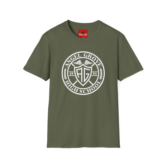 Angel Grove High School Crest T‑Shirt — Retro 1993 School Logo Tee