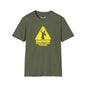 Revotees Caution Throwing Shapes Unisex Softstyle T-Shirt - alternate view 4