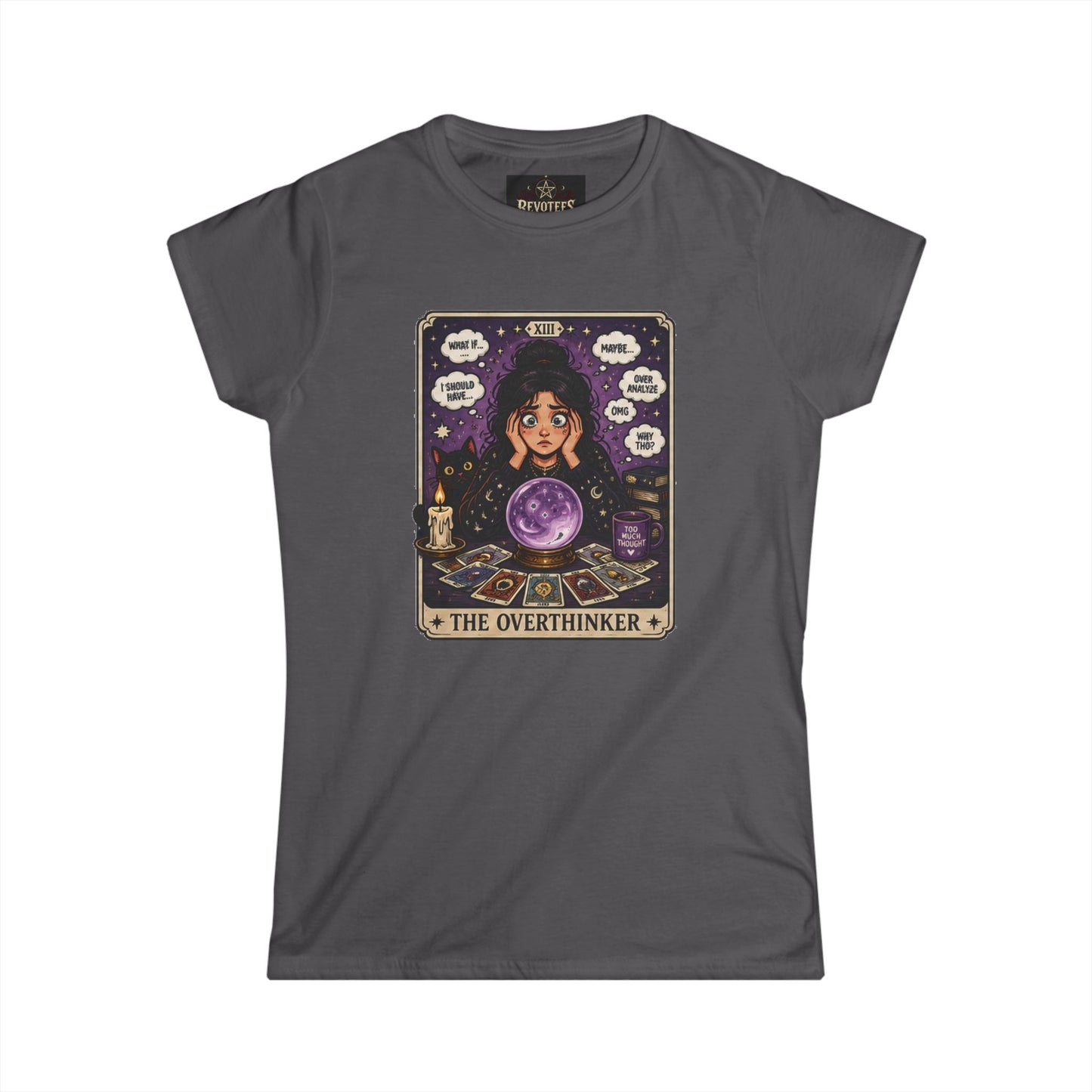The Overthinker Tarot T‑Shirt — Women's Psychic Crystal Ball Tee