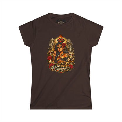 T-Shirt — La Chingona Day of the Dead Sugar Skull Tee