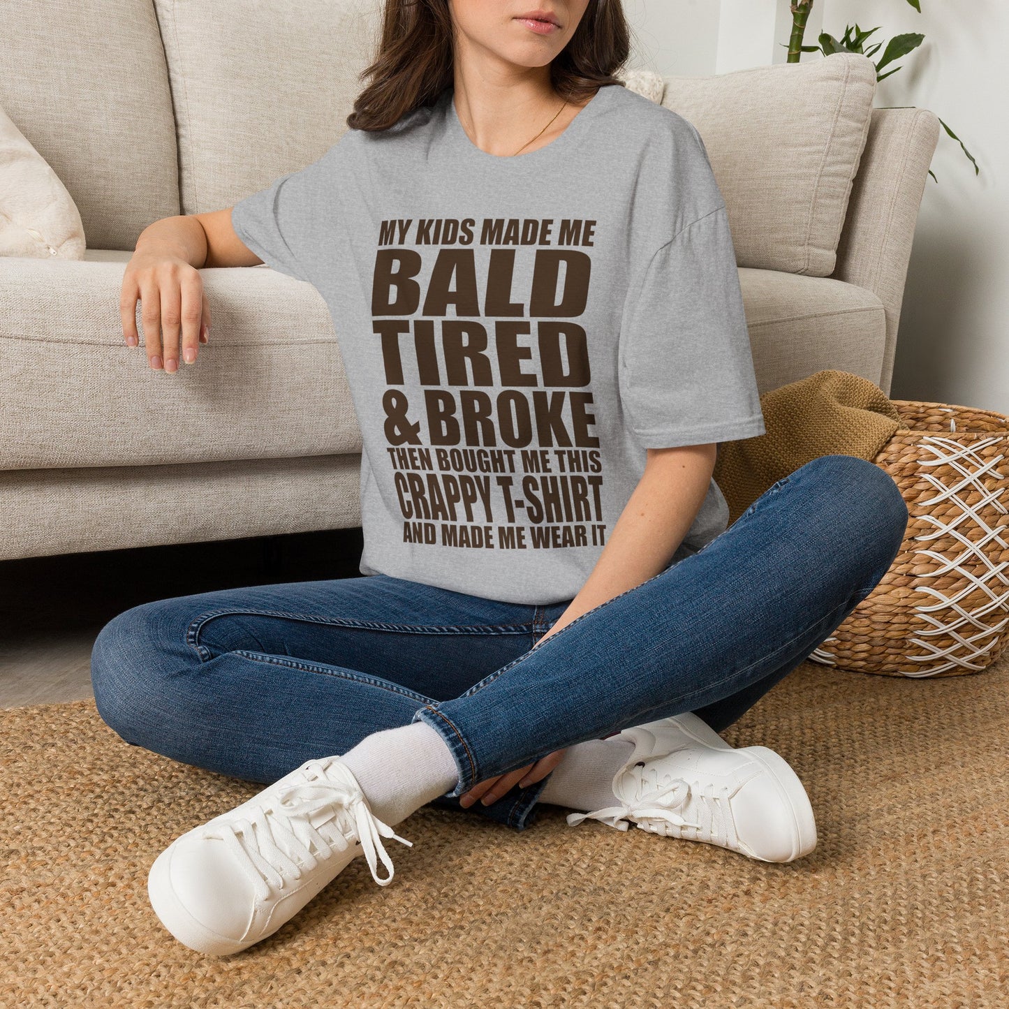 Bald, Tired & Broke T-Shirt — Funny Mom/Dad Parenting Tee